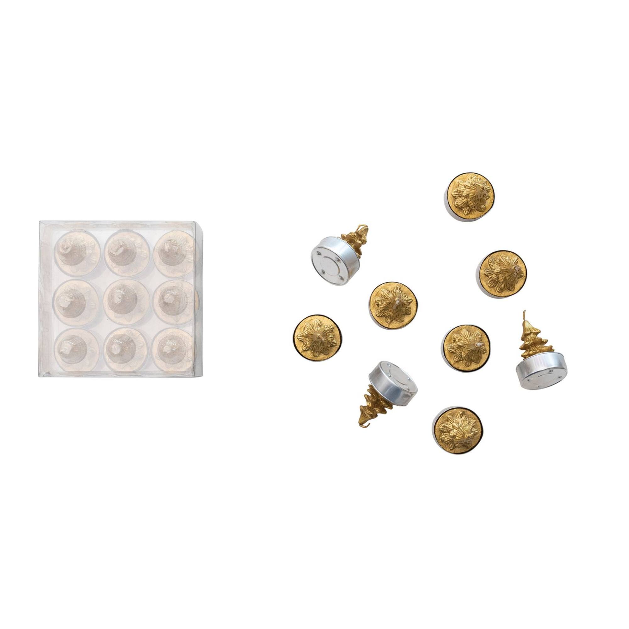 Hello Honey® 1.5" Golden Unscented Tree Tea Lights, 9ct.